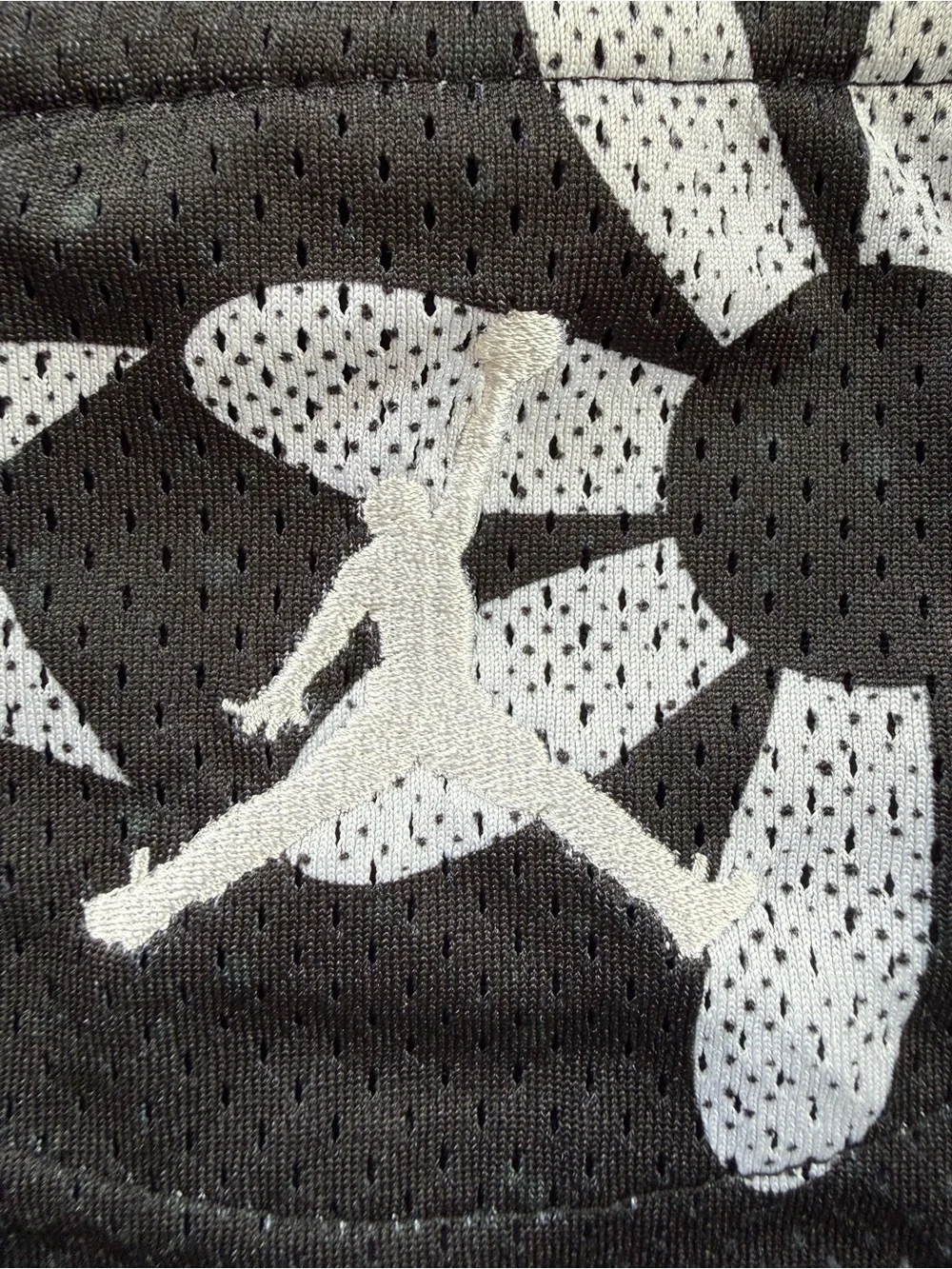 Jordan Flight Floral Mesh Jersey Youth Large 12-13 Black White #23 Basketball